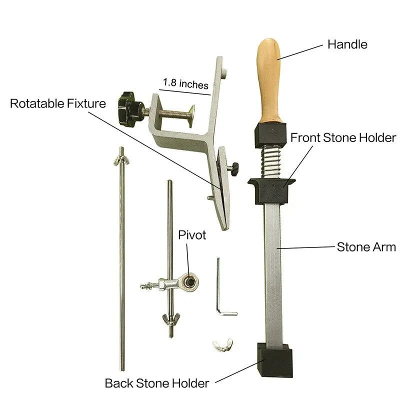 SharpMaster Precision Knife Sharpener With Rotatable Adjustable Clamp For Home Cooks