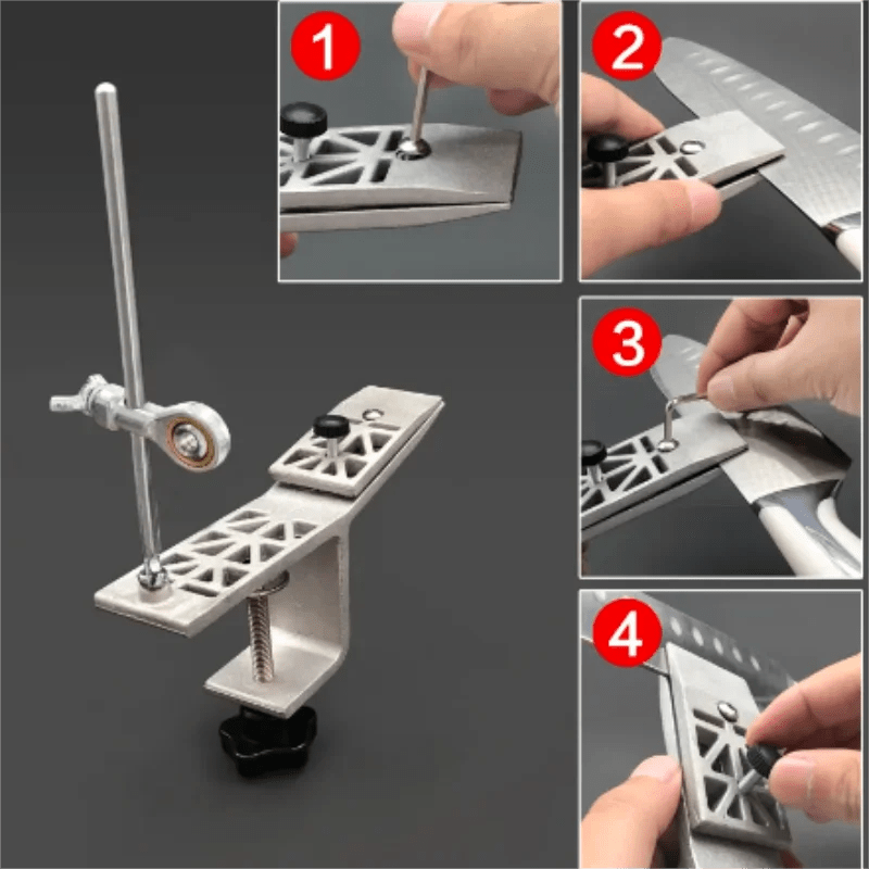 SharpMaster Precision Knife Sharpener With Rotatable Adjustable Clamp For Home Cooks