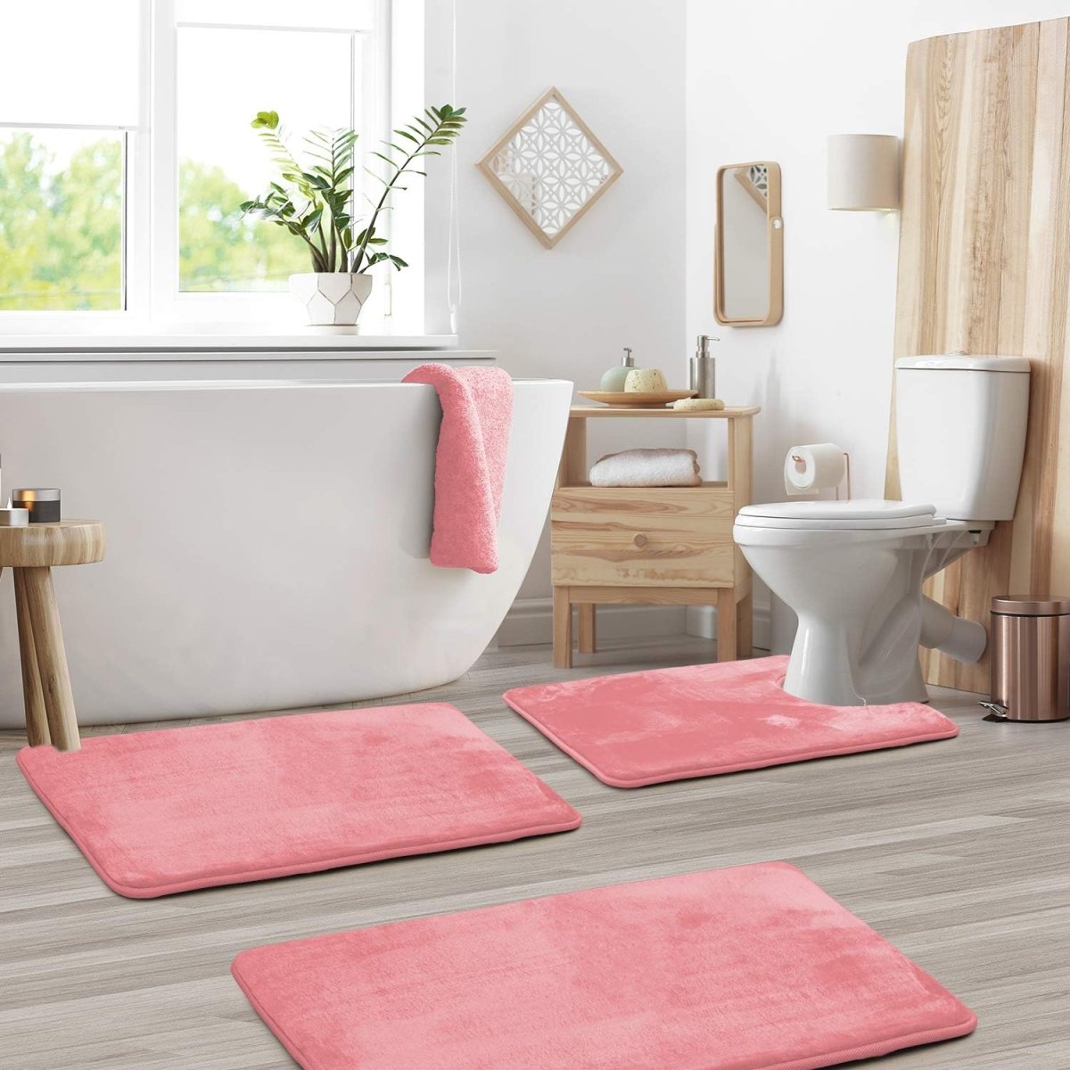 CalmNest memóriahabos fürdőszobai szőnyeg szett puha kényelem otthoni spa-hoz gyorsan száradó anyagból