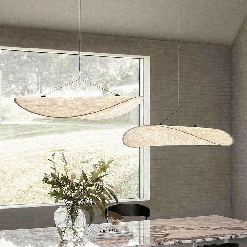 Serene Lantern Japandi Silk Pendant Light For Minimalist Homes Warm Glow