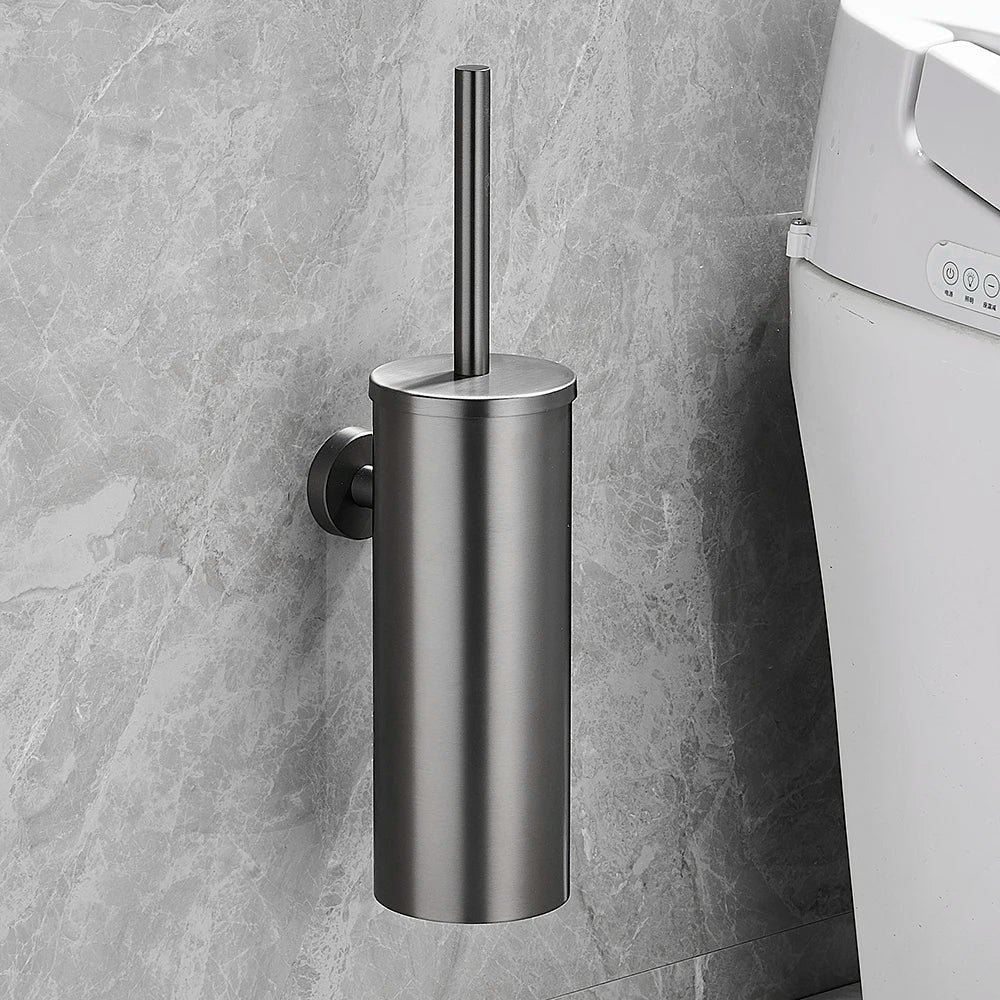 エアロストーン ステンレス製トイレブラシセット 壁掛けタイプ モダンバスルーム用