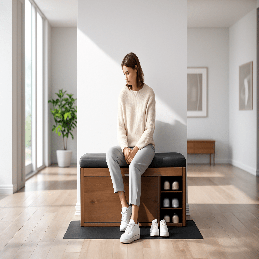 HavenBox 3 az 1-ben cipős szekrény pad tárolóval, összecsukható, előszobákba