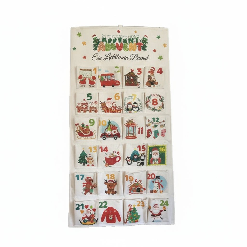CraftNest Ünnepi DIY Textil Adventi Naptár 24 Zsebbel Családoknak
