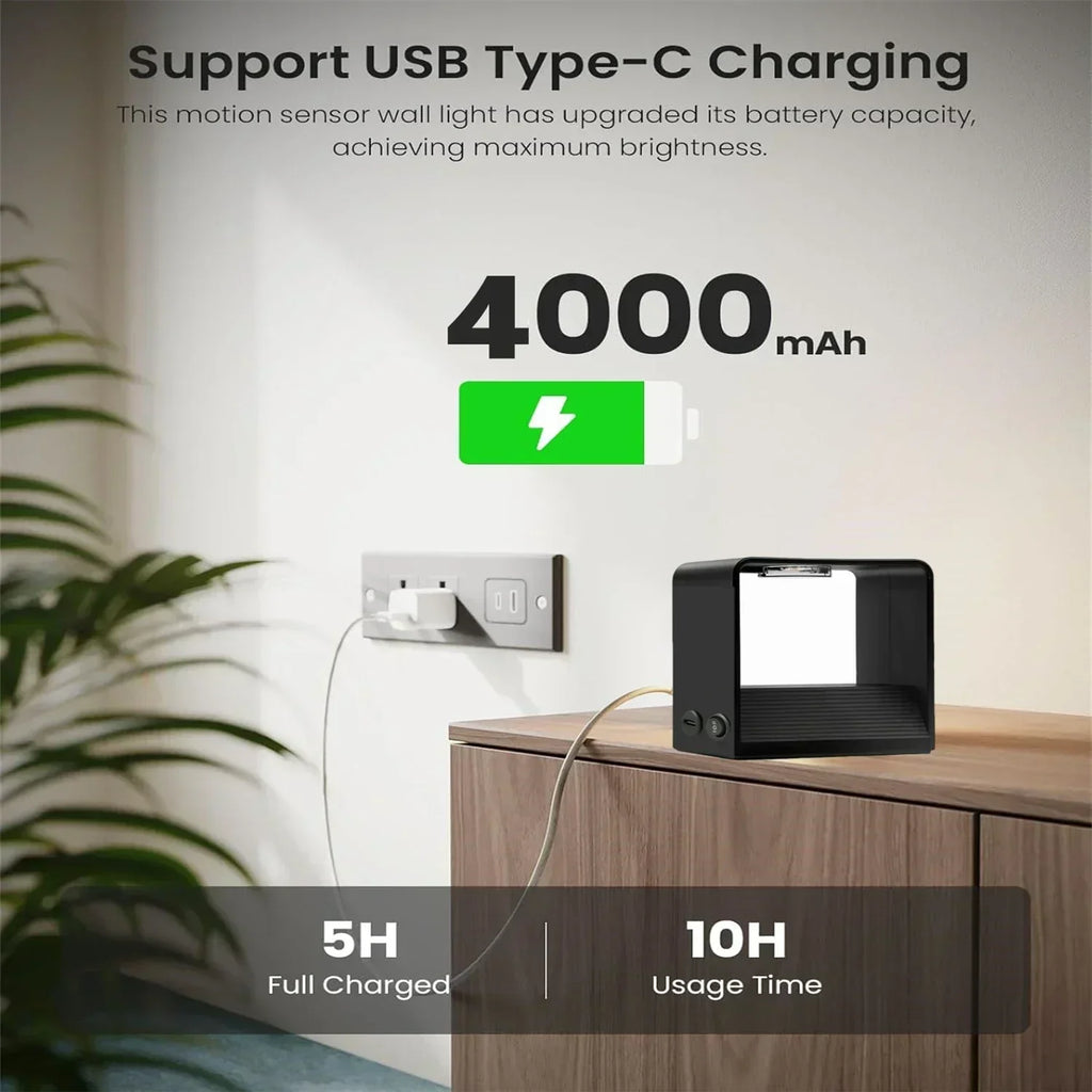 NovaGlow スマートワイヤレスLED壁掛けライト モーションセンサー付き 4000mAhバッテリー 廊下用