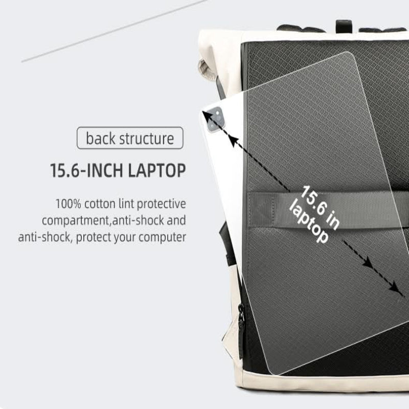 AeroTrail bővíthető rolltop hátizsák laptoprekesszel ingázóknak