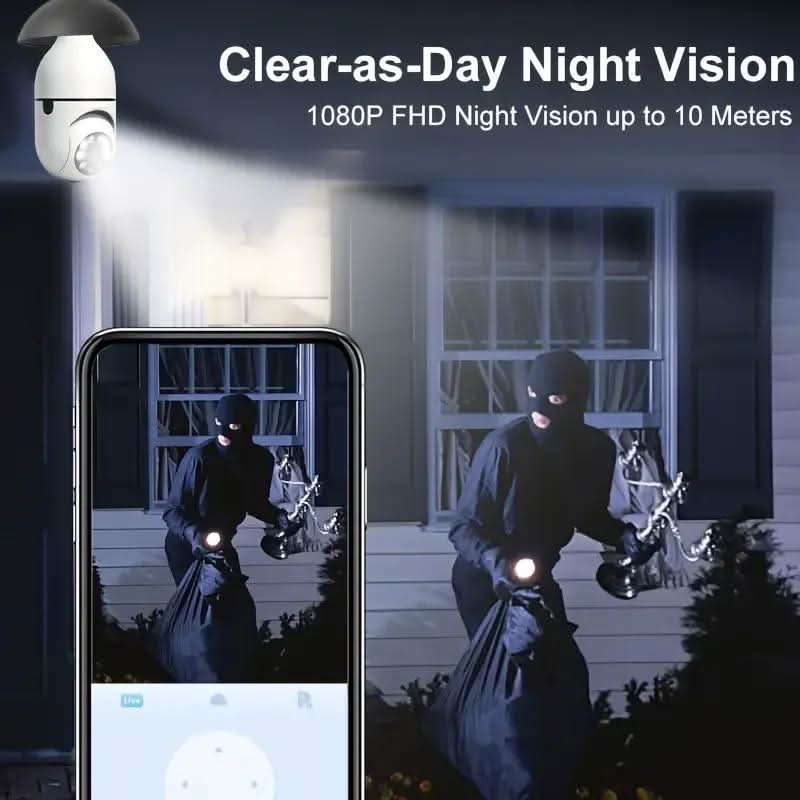 NovaGuard 360 ケーブル不要のスマートホームセキュリティカメラ 360度ナイトビジョン対応