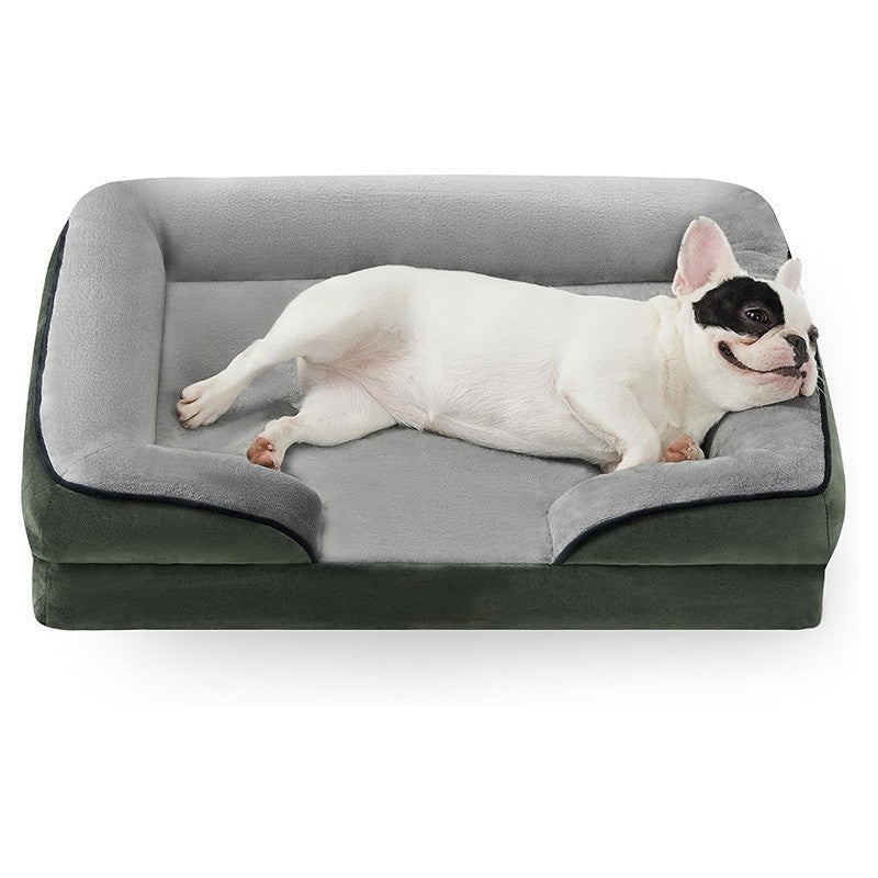 LuxePaw コンフォートベッド 関節ケア用オーソペディック犬用ベッド 取り外し可能なベルベットカバー付き