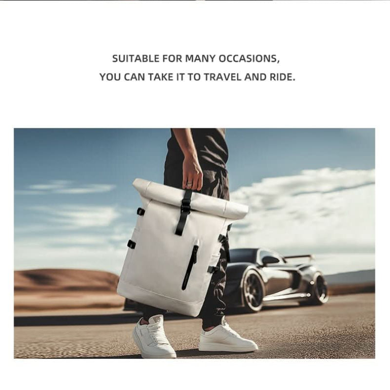 AeroTrail bővíthető rolltop hátizsák laptoprekesszel ingázóknak