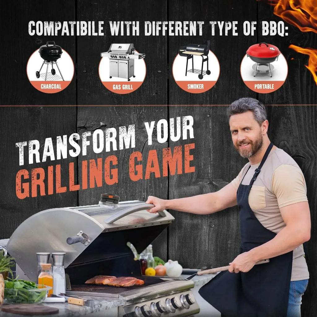 AeroTemp Pro vezeték nélküli hús hőmérő BBQ-hoz valós idejű Bluetooth kapcsolattal, négy érzékelővel