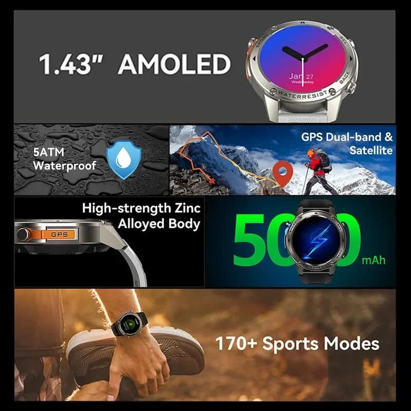 TrailNova X GPS・コンパス・健康モニタリング搭載アウトドアスマートウォッチ