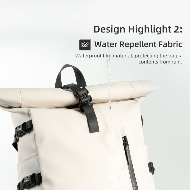 AeroTrail bővíthető rolltop hátizsák laptoprekesszel ingázóknak