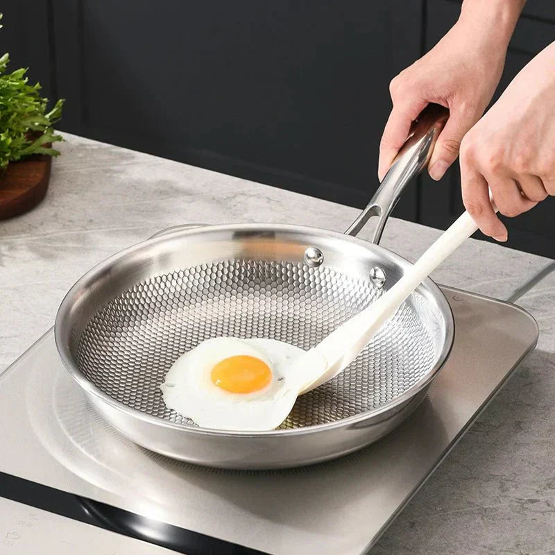 NovaWok 28/30 cm ステンレス鋼304 ノンコーティング 中華鍋 家庭用