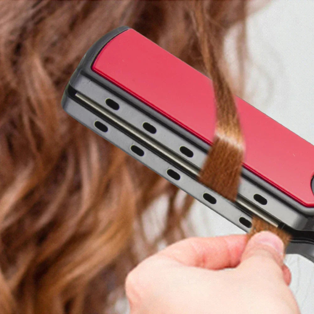 プロフェッショナル ワイドプレート ヘアストレートアイロン デジタルチタニウムスタイリングアイロン付き