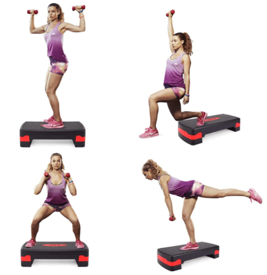 FlexStep állítható fitness lépcső otthoni edzésekhez magasságállítással