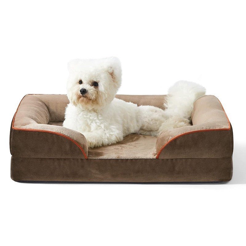LuxePaw コンフォートベッド 関節ケア用オーソペディック犬用ベッド 取り外し可能なベルベットカバー付き