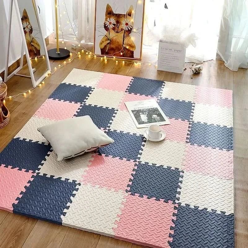 CozyNest babaszőnyeg biztonságos játszópárnával újszülötteknek és kúszóknak