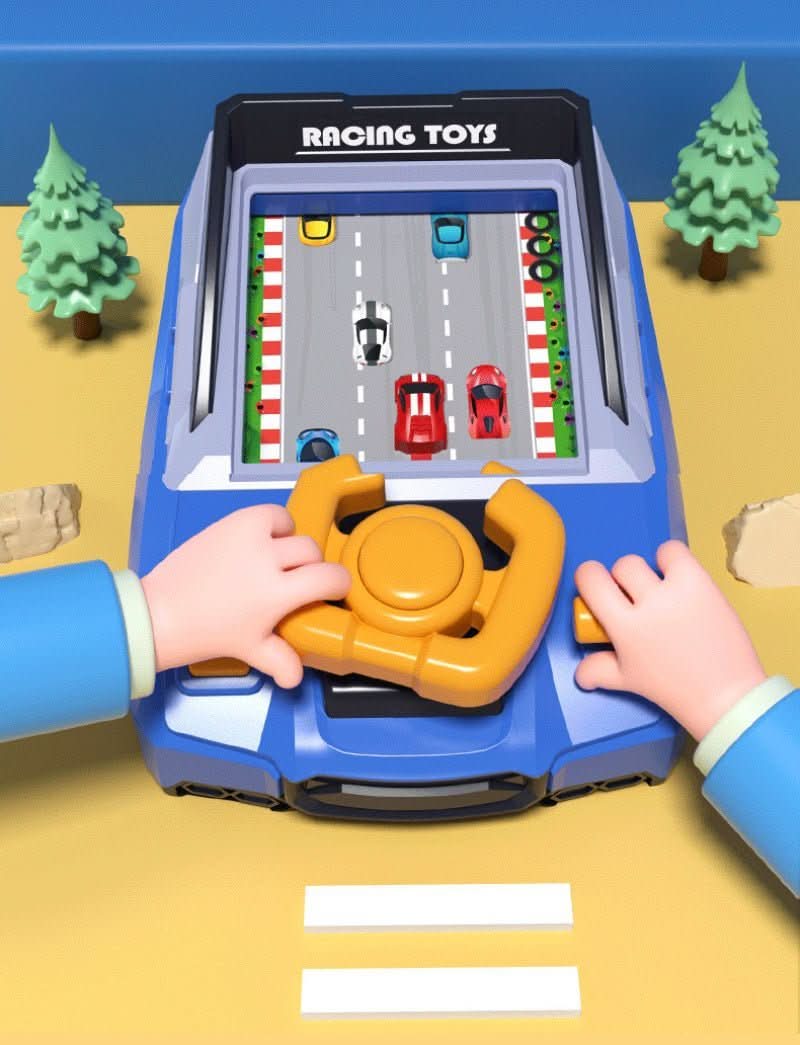 ターボドライブ インタラクティブ レーシングステアリングホイール 子供用 3歳から 電池不要