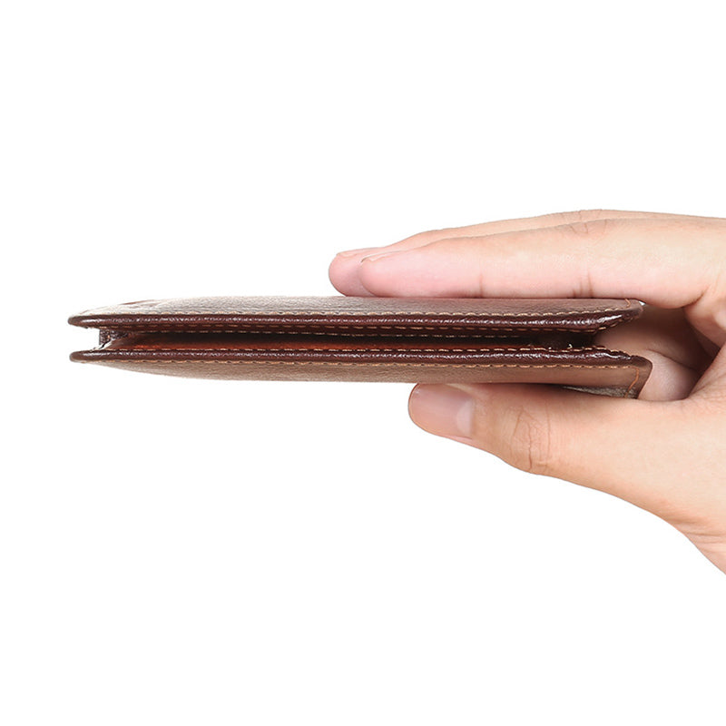 男性用スリムレザーRFIDブロックカードホルダー財布