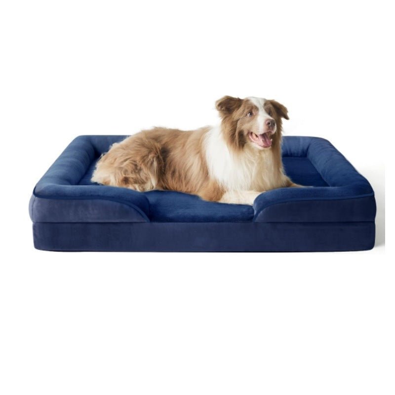 LuxePaw コンフォートベッド 関節ケア用オーソペディック犬用ベッド 取り外し可能なベルベットカバー付き
