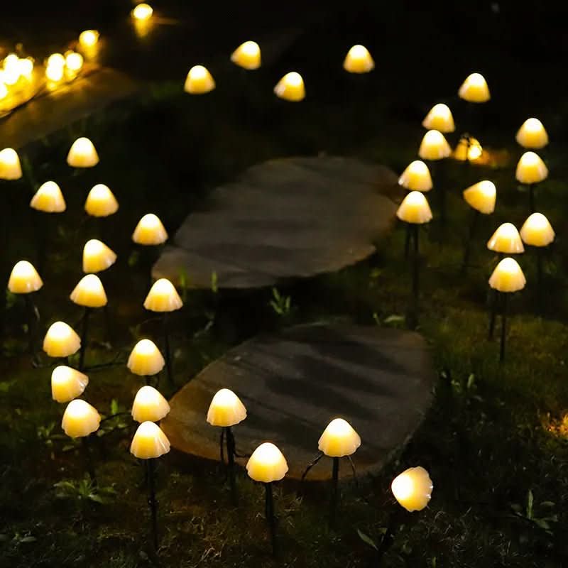 Aurora Glow Mushroom Solar Powered LED Lights For Enchanted Garden