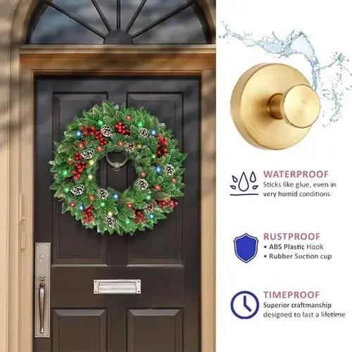 AeroGrip 5Kg Suction Cup Hooks For Heavy Duty Weatherproof Hanging, Damage-Proof