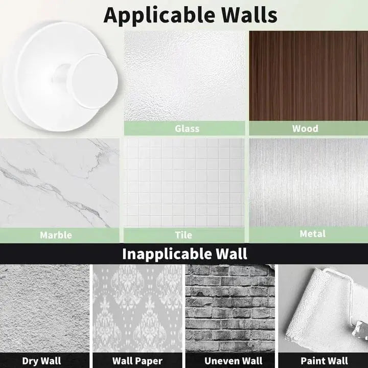 AeroGrip 5Kg Suction Cup Hooks For Heavy Duty Weatherproof Hanging, Damage-Proof