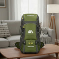 SummitForge 50L ハイキングバックパック 通気性バックパネルとシューズ収納付き