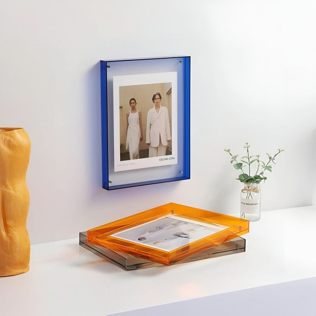 LumaFrame Átlátszó Akril Képkeret Letisztult Modern Otthoni Dekorációhoz