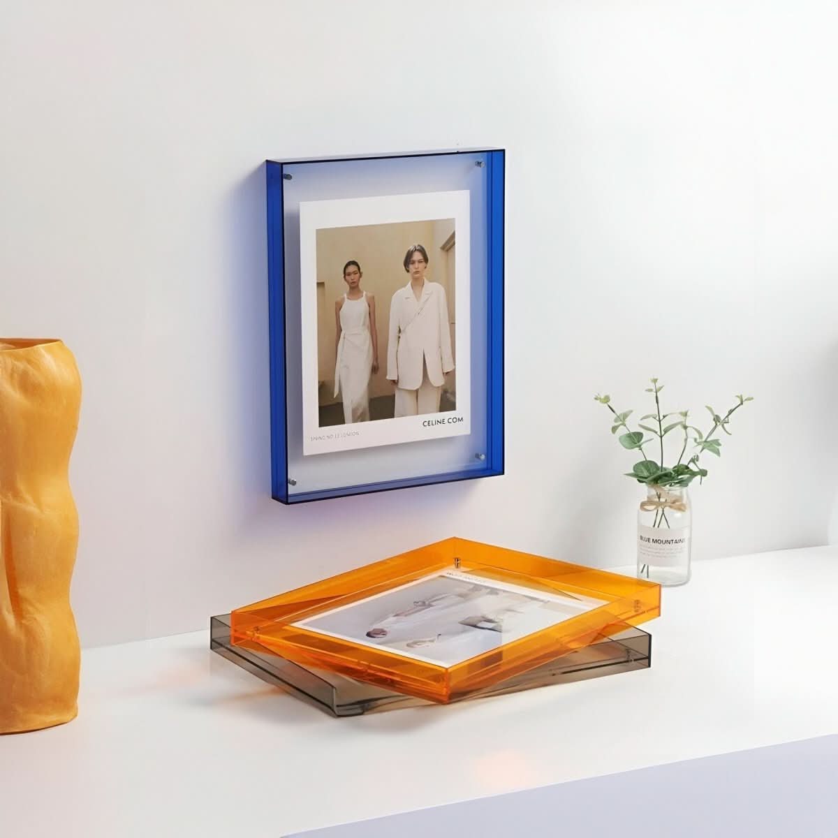 LumaFrame Átlátszó Akril Képkeret Letisztult Modern Otthoni Dekorációhoz