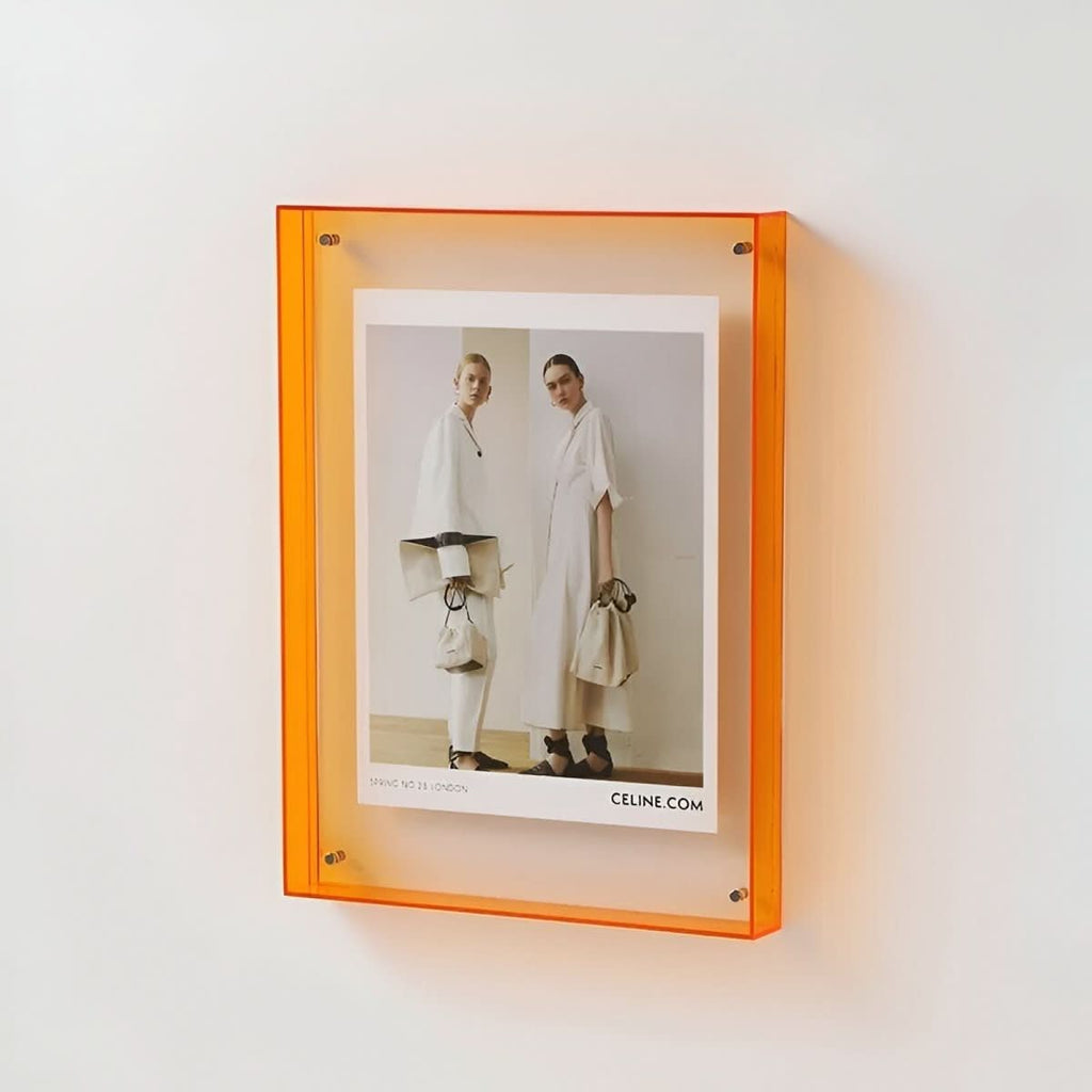 LumaFrame Átlátszó Akril Képkeret Letisztult Modern Otthoni Dekorációhoz