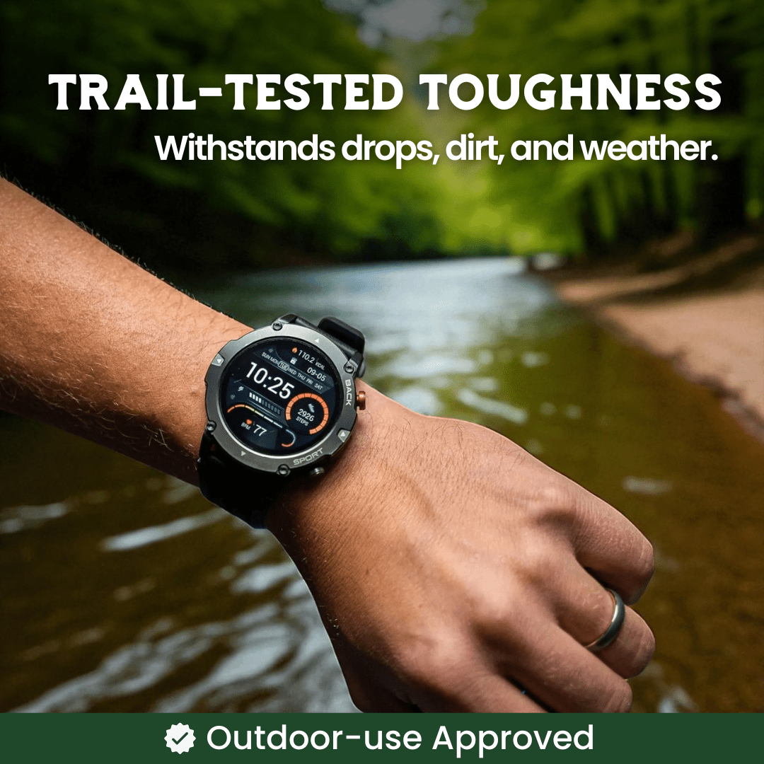 TrailNova X GPS・コンパス・健康モニタリング搭載アウトドアスマートウォッチ
