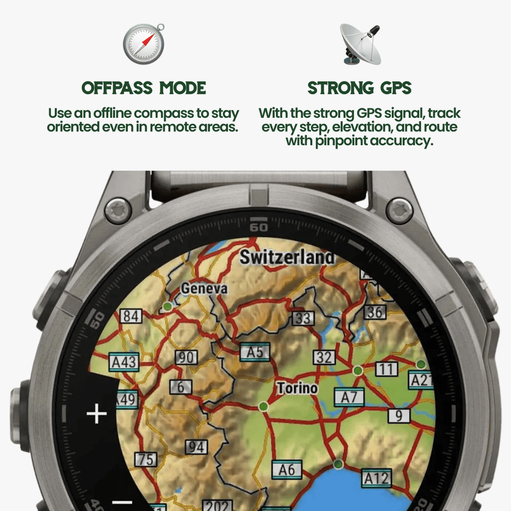 TrailNova X GPS・コンパス・健康モニタリング搭載アウトドアスマートウォッチ