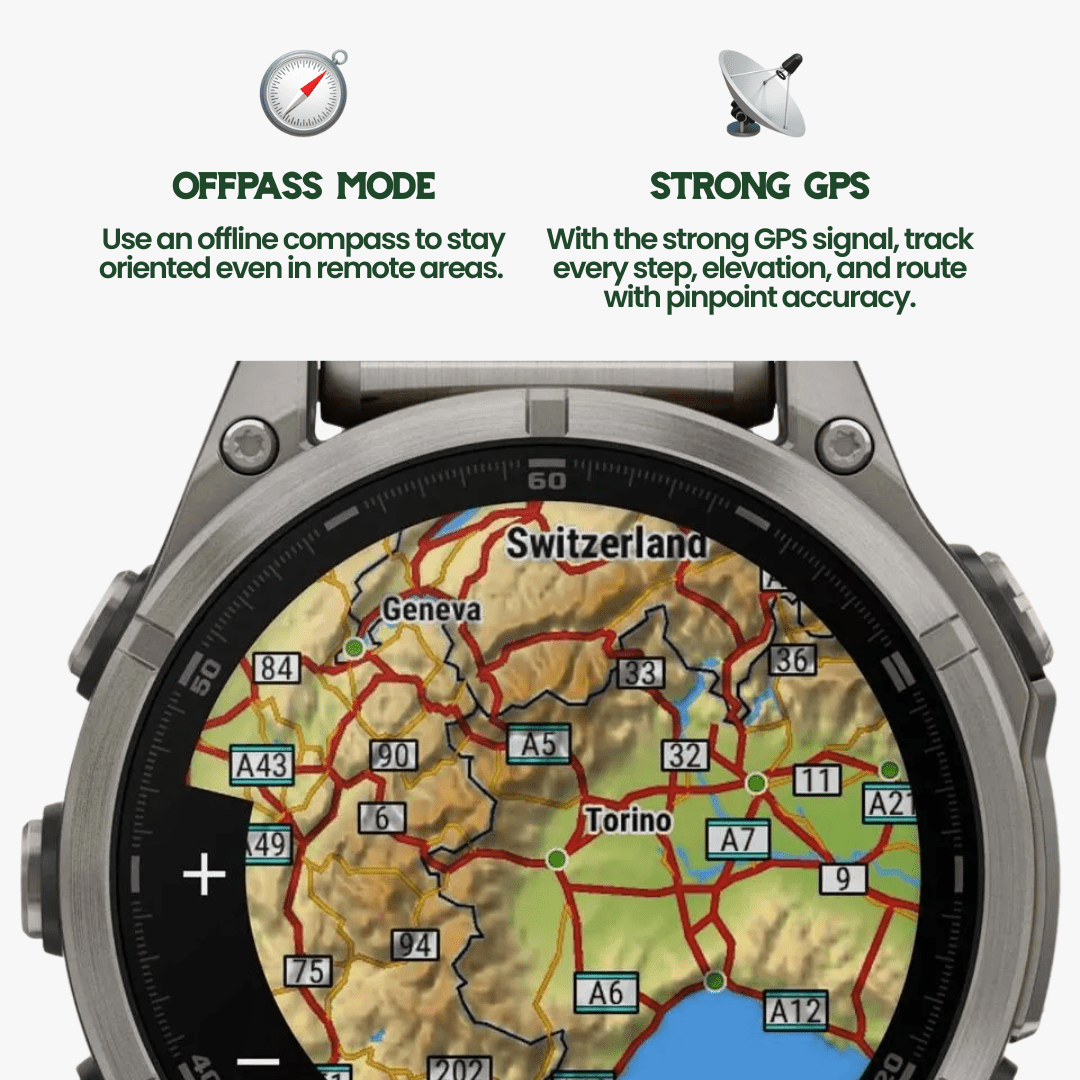 TrailNova X GPS・コンパス・健康モニタリング搭載アウトドアスマートウォッチ