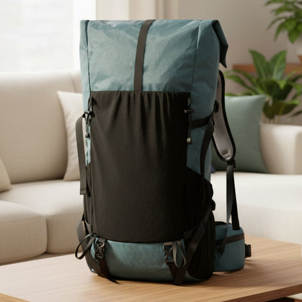 AeroTrail 50L ultrakönnyű, bővíthető kalandtáska rolltop záródással
