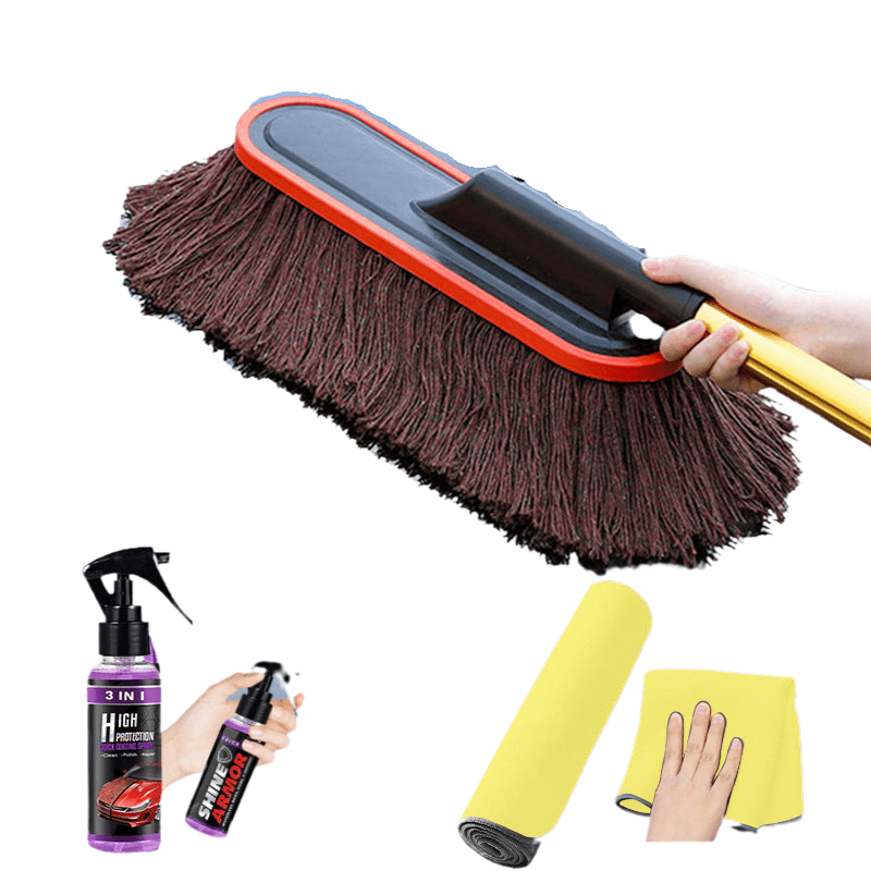 AeroDust Pro Telescopic Car Duster For Car Lovers Waxed Cotton Threads Shine