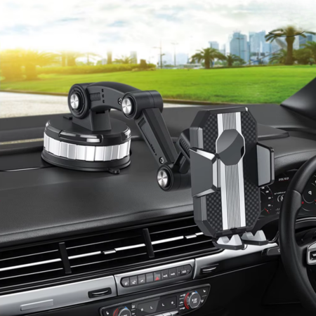 NovaGrip ユニバーサル車載スマホホルダー 強力吸盤式 ダッシュボード取付 360度回転