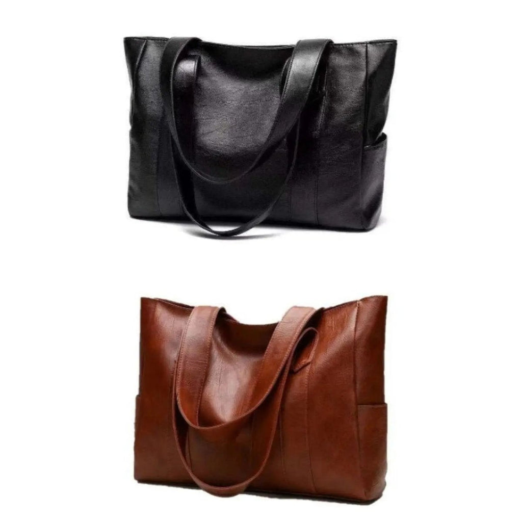 Genuine Leather Shoulder Bag With Vintage Charm And Smooth Finish