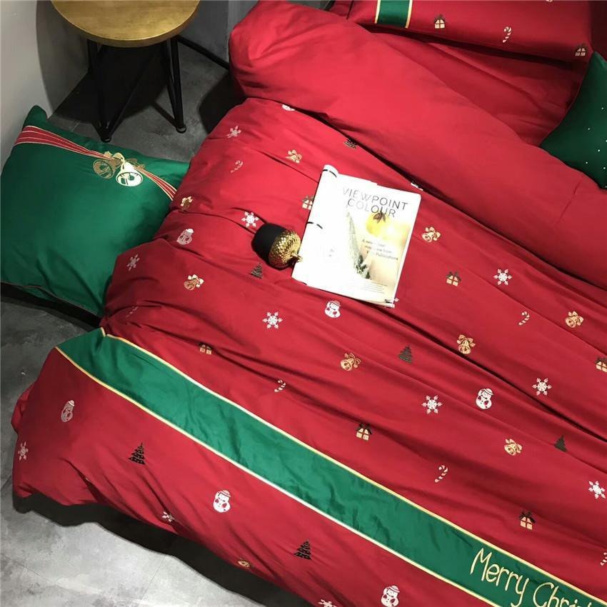 FrostLoom karácsonyi ágyneműgarnitúra 100% egyiptomi pamut, hűs percale, ünnepi hangulat