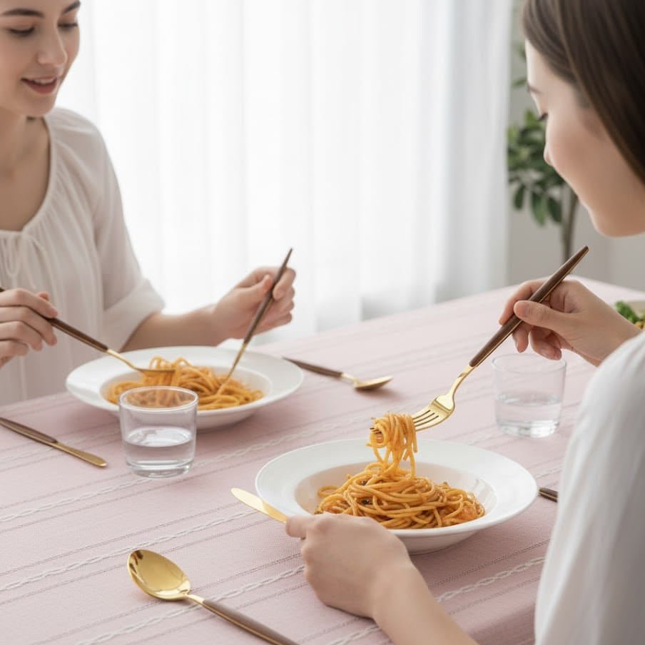 アースヘイブン プレミアムステンレス製カトラリー 木製アクセント付き エレガントな食事用
