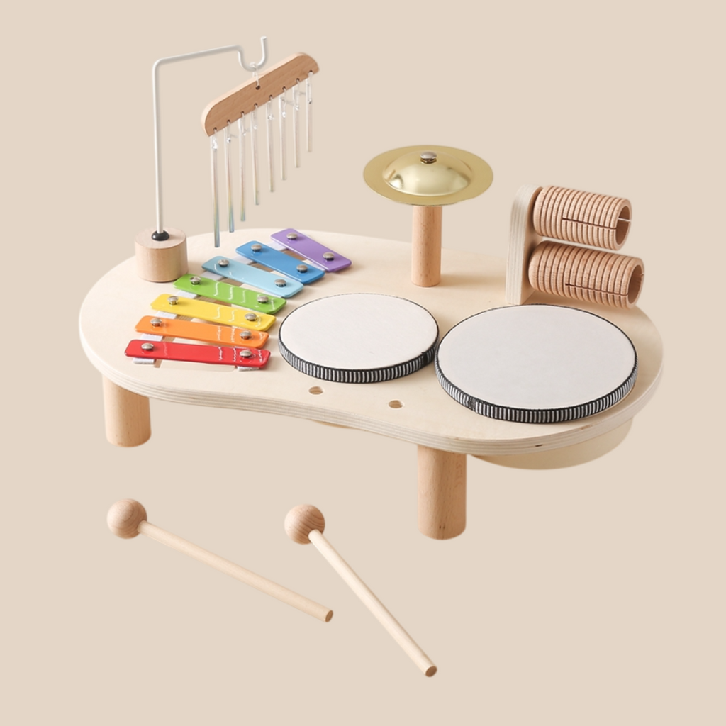 ハーモニー学習テーブル 木製マルチ楽器アクティビティセット