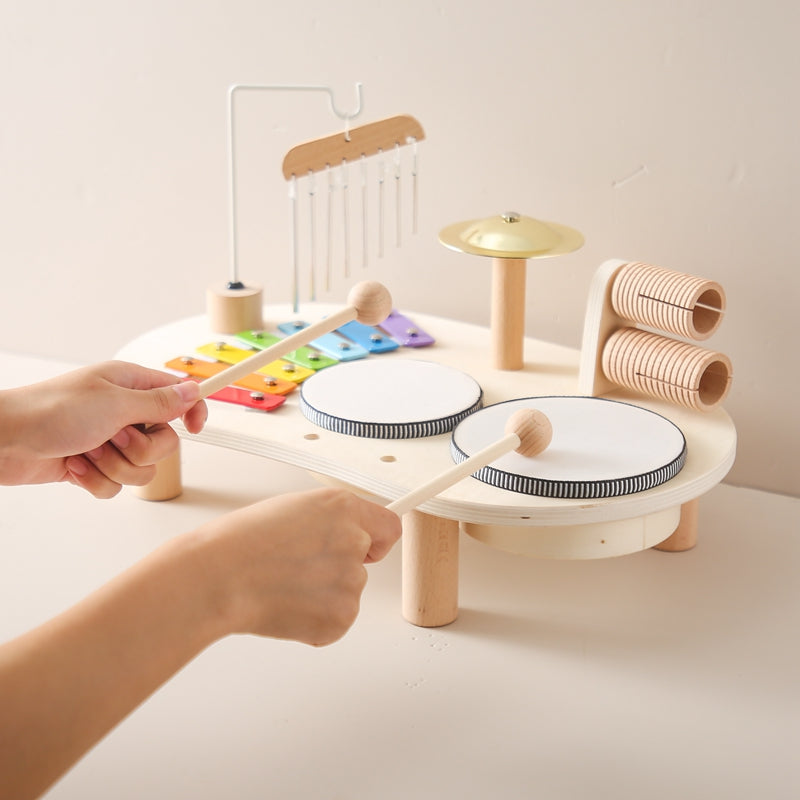 ハーモニー学習テーブル 木製マルチ楽器アクティビティセット
