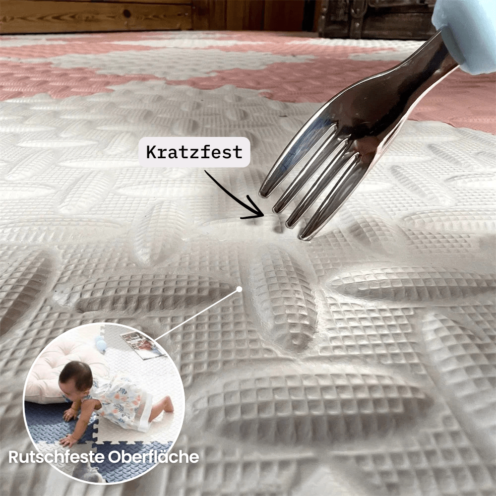 CozyNest babaszőnyeg biztonságos játszópárnával újszülötteknek és kúszóknak