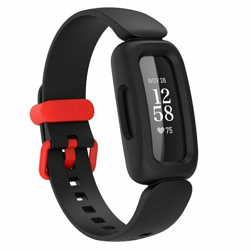 Fitbit Ace 3 szilikon szíj fekete és piros színben