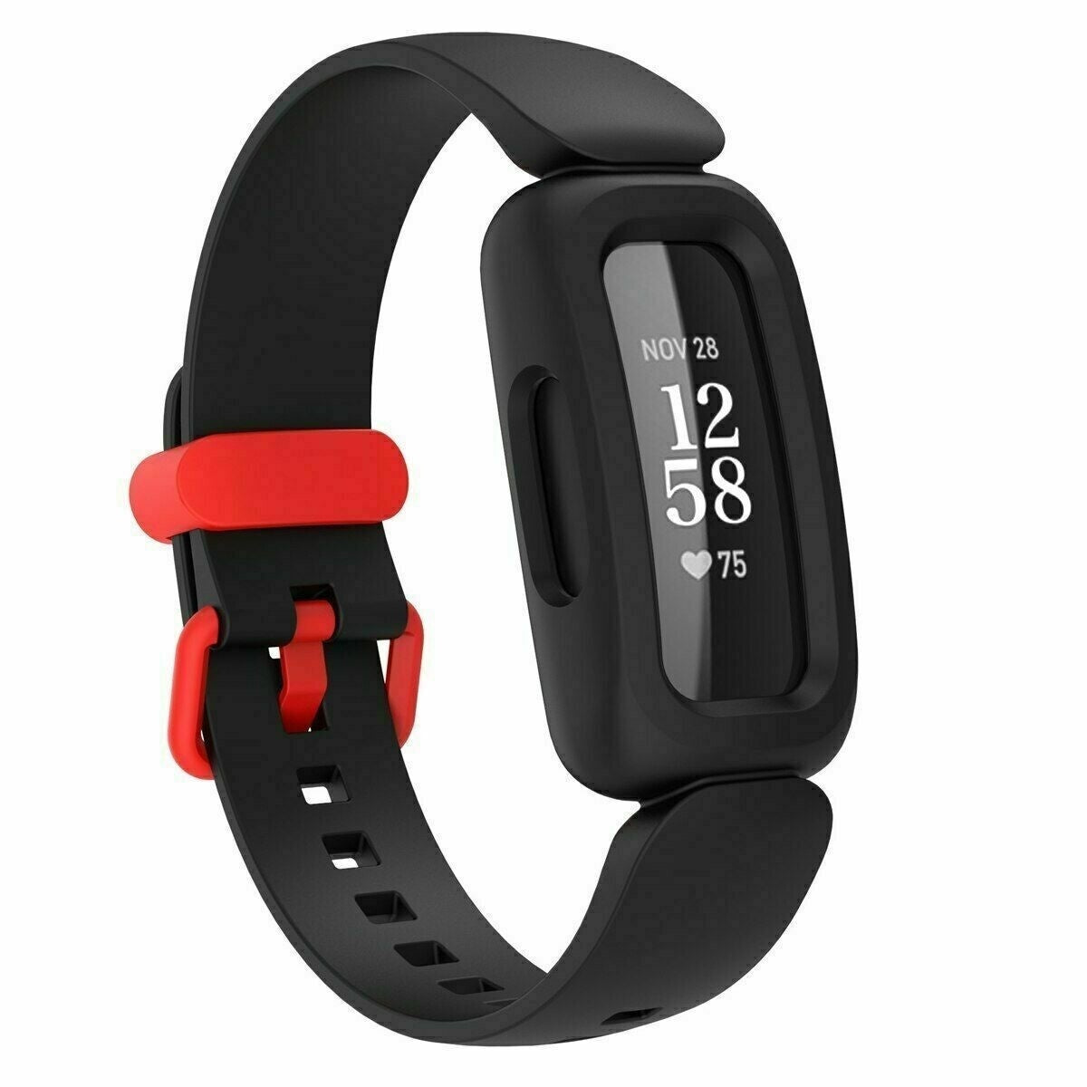 Fitbit Ace 3 szilikon szíj fekete és piros színben