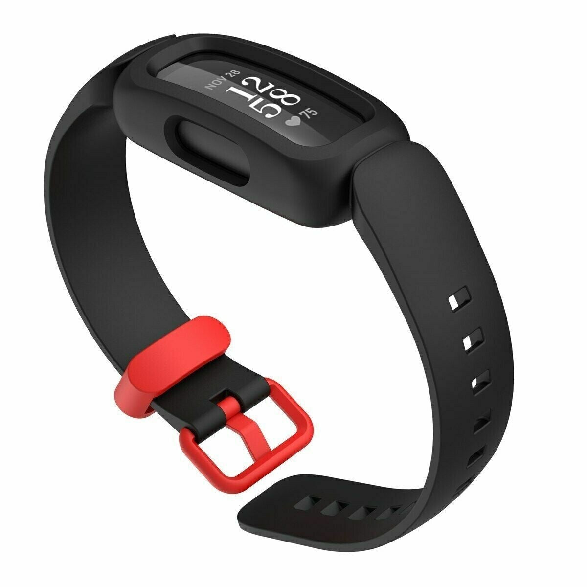 Fitbit Ace 3 szilikon szíj fekete és piros színben