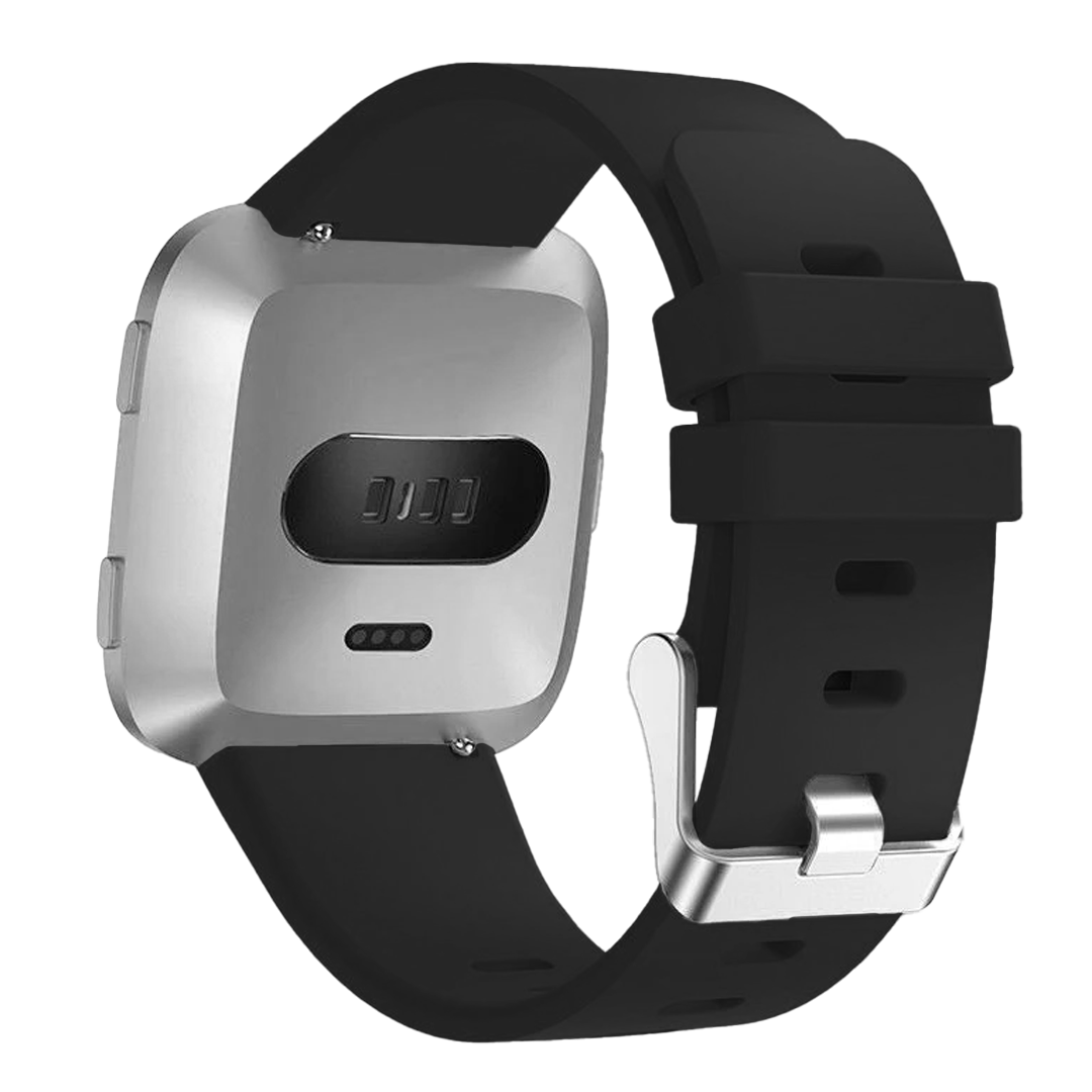 Fekete szilikon szíj Fitbit Versa és Versa 2 órákhoz