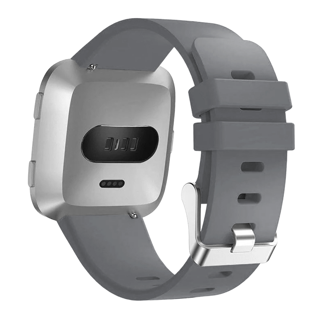 Szürke szilikon szíj csattal Fitbit Versa/Versa 2-höz