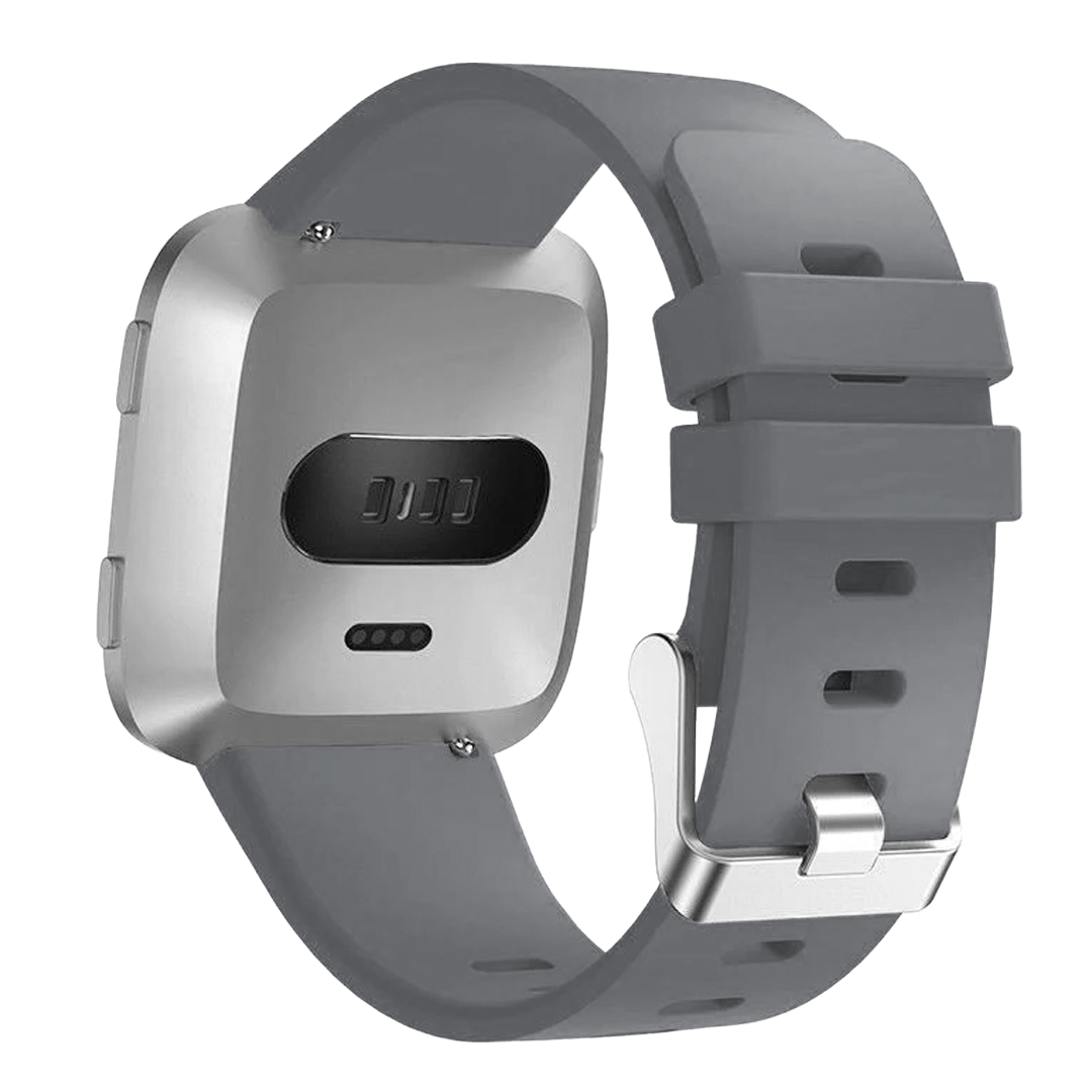 Szürke szilikon szíj csattal Fitbit Versa/Versa 2-höz