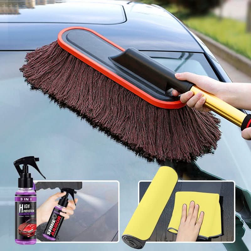 AeroDust Pro Telescopic Car Duster For Car Lovers Waxed Cotton Threads Shine