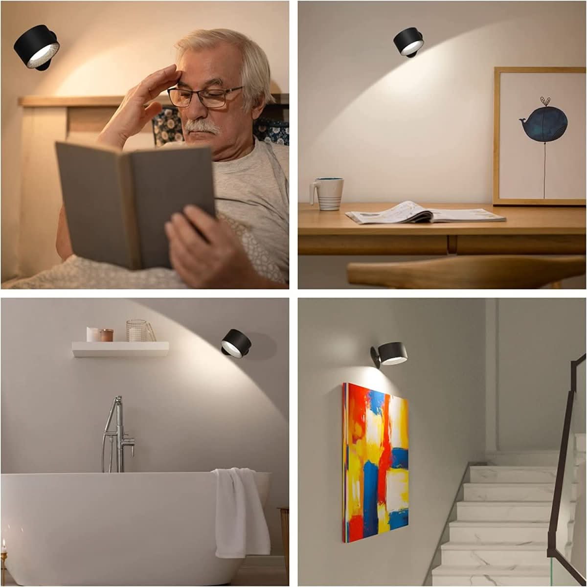 LumaPulse Wireless 360-Degree Rotating LED Lamp for Flexible Lighting